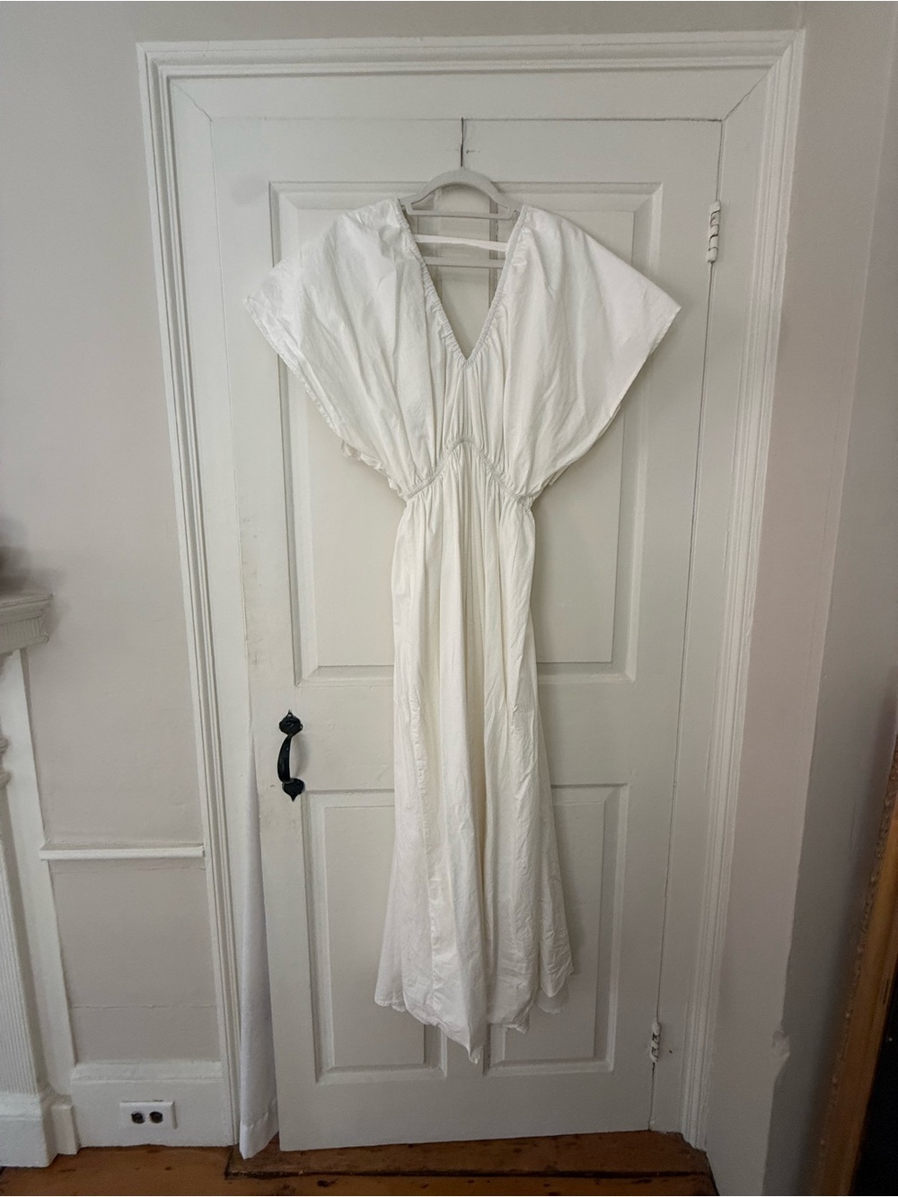 Ethereal White V-Neck Maxi Dress
